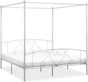vidaXL Hemelbedframe Metaal Wit 180x200 cm