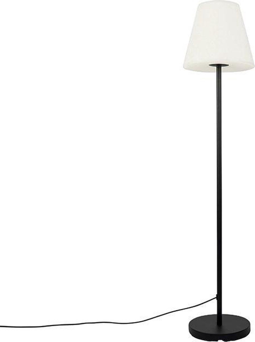 QAZQA Virginia - Design Vloerlamp - H 150 cm - Zwart - Buiten