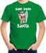 Bellatio Decorations Surf dude Santa fun Kerstshirt / Kerst t-shirt groen voor kinderen - Kerstkleding / Christmas outfit 110/116