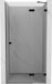 Mexen Lunar porte de douche pivotante droite 100 cm, transparent, noir