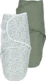 Meyco Baby Cheetah/Uni Swaddle 2-pack - Forest Green - 0-3 Months - 1.0 TOG