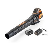 LawnMaster Accu-bladblazer 24V MX axiale ventilator met turbomodus | Draadloos, 4 Ah accu met oplader, krachtige luchtstroom, cruise-control en afneembare blaasbuis
