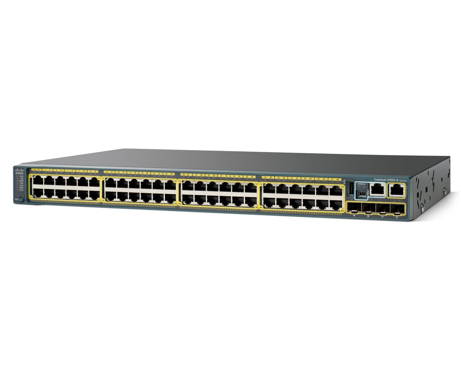Cisco Catalyst 2960-S WS-C2960S-48LPS-L - Netwerk switch - Zwart