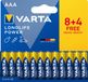 Varta Batterij Longlife Power AAA | Blister van 8 + 4