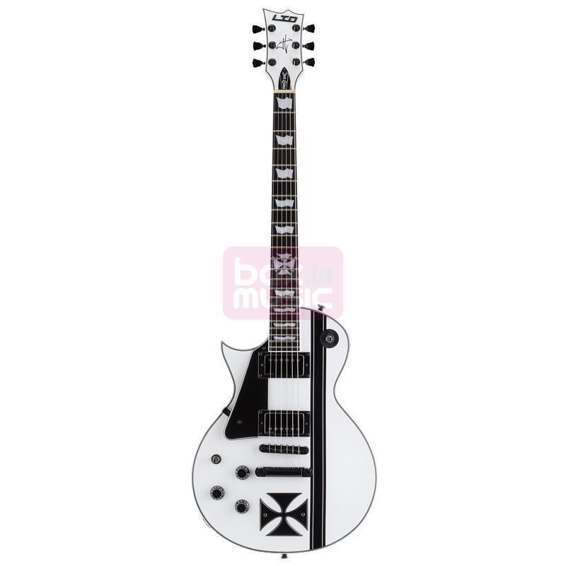 ESP LTD. Iron Cross LH Snow White James Hetfield Signature