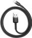 Baseus Geweven Nylon USB naar Lightning Kabel 1M - Grijs