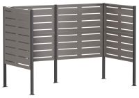 Bac à ordures 167 x 85 x 113 cm acier résistant aux intempéries