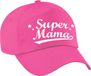 Bellatio Decorations Super mama moederdag cadeau pet / baseball cap roze voor dames