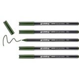 edding 1300 viltstift medium - olijfgroen - 5 stiften