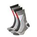 Xtreme wandelsokken - zwart/rood (set van 4)