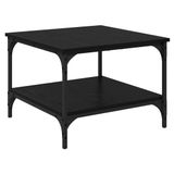 vidaXL Salontafel Zwart Eiken 55 x 55 x 40 cm Bewerkt hout