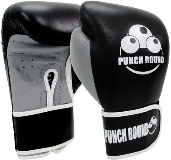 Punch Roundâ„¢ Punch Round ELITE PRO Bokshandschoenen Zwart Grijs 8 OZ Punch Round Bokshandschoenen