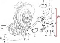 rms Versnellingspook voor Scooter Piaggio 125 Vespa GTR 1969-1978 - Grijs Metaal