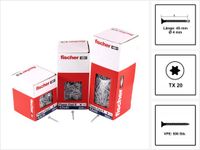 Fischer 500x Power-Fast II FPF II CTF 4 x 45 mm BC verzonken kop met binnenvierkant TX20 volledige draad galvanisch verzinkt blauw gepassiveerd - 670161