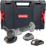 Procraft Industrial AG125Abb accu haakse slijper 20 V 125 mm borstelloos + 1x accu 2,0 Ah + oplader + RHINO-gereedschapskoffer