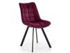 Bordeaux Polyester Velours Contemporain Chaise
