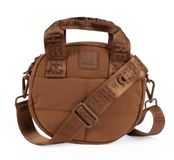 Fresh 'n Rebel Coze Tone - Puffy Koptelefoonhoes & Everyday Carry Bag voor Accessoires - Crossbodytas met Verstelbare Band en Handvatten - Premium Afwerking - Latte Brown