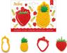 Decora Koekjes Uitsteker Set Ananas & Aardbei - 2 stuks - Kunststof - Geel/Rood