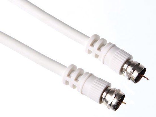 HQ F-Connector Kabel - Wit - 2.5 meter