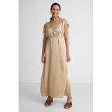 Ruby Ruby maxi satijnen jurk beige