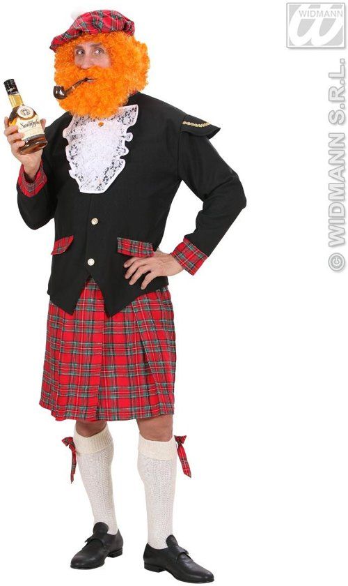 Widmann Schotse Man Highlander Kilt Kostuum Medium