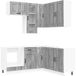 Maison Exclusive Kalmar 8 Piece Kitchen Unit Sonoma Grey Engineered Wood
