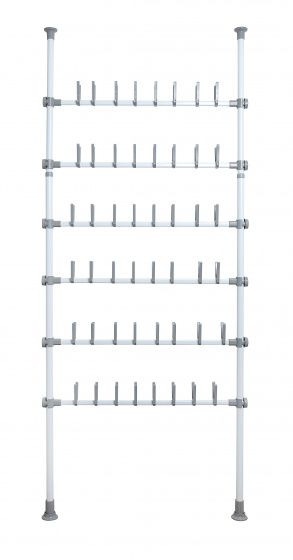 WENKO Herkules schoenenrek - 94 x 165 x 9 cm - RVS wit
