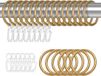 OEM Shenzhen Haorui Industrial Technology Co., Ltd. 22 Stuks Metalen Gordijnringen & 22 Stuks Kunststof Gordijnhaken - 30 mm Binnendiameter - Voor Raam, Deur & Dou
