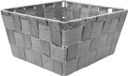 SEPIO | Wasmand, wasbox, waskist, wasverzamelaar, gemaakt van waterdicht en stevig materiaal, gemakkelijk schoon te maken, voor badkamer en keuken! (S - 19 x 19 x 9 cm, Grijs)