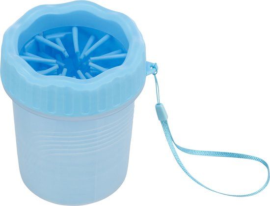 Trixie Pootreiniger Silicone - Hondenpootverzorging - Blauw M/L