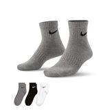 Nike Everyday Lightweight Korte Sokken 3 Paren Wit, Zwart, Grijs EU 42-46 Man