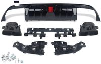 Happiq Diffuser Lip Notrix - Lèvre de diffuseur arrière avec embouts d'échappement - Noir - Pour Mercedes W205 C300/C63/C43 AMG (2015-2018)
