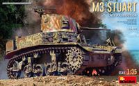MiniArt M3 Stuart Lichte Tank - Late Productie - WWII Amerikaanse Tank Plastic - 1:35 - Modelbouw
