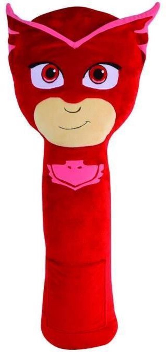 Jemini Pyjamasque groot beschermgordelkussen rood voor kind +/- 19 cm