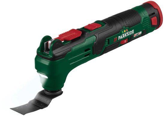 PARKSIDE® Accu-multitool 12 V met accu en lader - Complete set incl. zaag- en schuurbladen