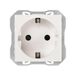 Schuko-stopcontact Simon 270 Schuko-stopcontact 16 A 250 V ~ met schroefbevestigingssysteem wit mat