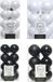 Decoris Kaemingk B.V. Kerstversiering kunststof kerstballen kleuren mix zwart/ winter wit 4 en 6 cm pakket van 80x stuks