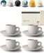 Ensemble de 4 tasses à expresso - Grès fait main 75 ml