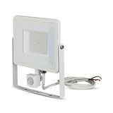 V-tac VT-50-S 50W SMD PIR Sensor Floodlight with Samsung Chip, 4000K White, IP65