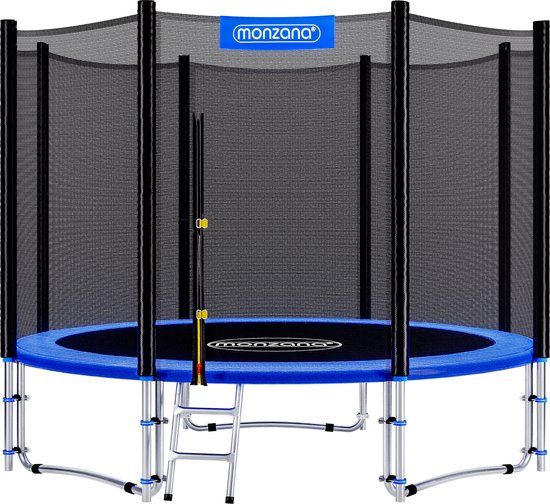 Monzana Trampoline - Ø183cm - Veiligheidsnet & Ladder - Blauw