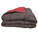 POYET Zelesta® Easybed Dekbed Hoesloos Wasbaar Zonder Overtrek Lits Jumeaux - Antraciet & Rood 240x220cm
