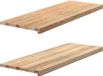 vidaXL - Vensterbanken - 2 stuks - onbehandeld - 110x40x2 cm - massief eikenhout