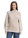 Tom Tailor - Pull en maille ample à col montant - Taille XXL - taupe doux, structure côtelée
