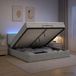 Prolenta Maison Exclusive - Lit Ottoman avec matelas et éclairage LED, gris clair, 200 x 200 cm, revêtement en velours