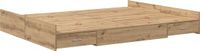 vidaXL Opbergbedframe met lade Artisan Eiken 160 x 200 cm Bewerkt hout