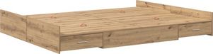vidaXL Opbergbedframe met lade Artisan Eiken 160 x 200 cm Bewerkt hout