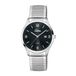 SELVA Herenhorloge, quartz, index en cijfers, roestvrijstalen kast, flexibele band, 5 bar