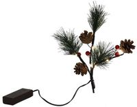 Svenska Living Kunsttak Kerstdecoratie met LED Verlichting 20cm Rood