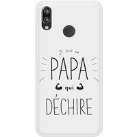 Panda Bedrukt siliconen hoesje compatibel met P20 Lite Papa die rockt