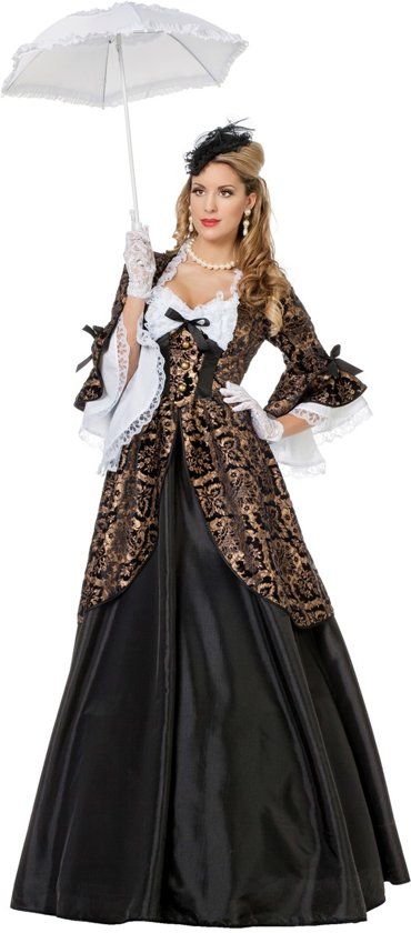 Feestbeest.nl Luxe markiezenkostuum voor vrouwen - Verkleedkleding - Large